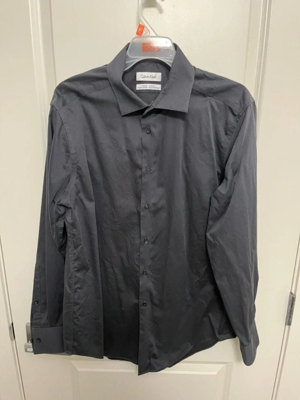 Calvin Klein Men's Charcoal Shirt in size L